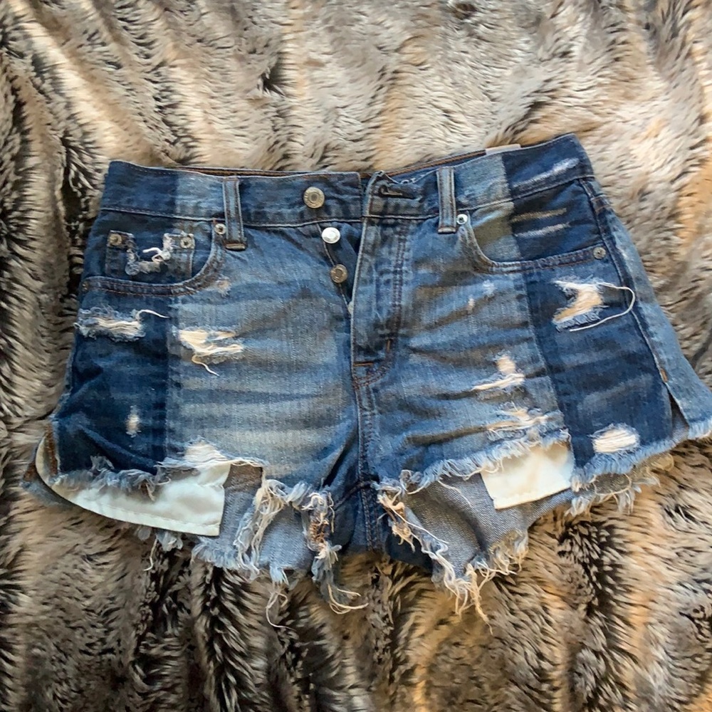 Low Rise Denim Shorts